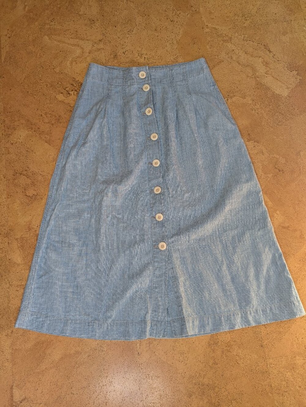 Madewell chambray midi skirt 00